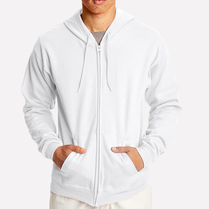 Sudadera con capucha de cremallera completa para hombre