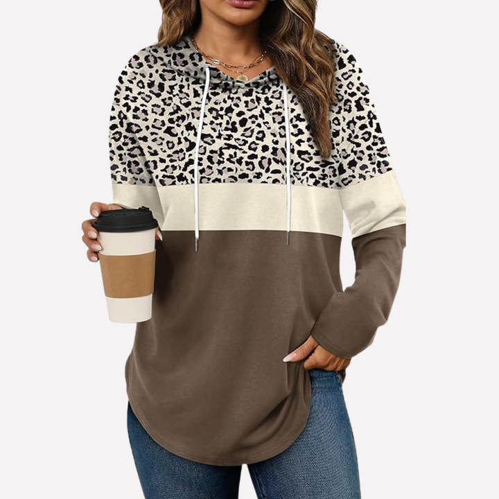 Sudadera de Manga Larga con Cuello Redondo para Mujeres