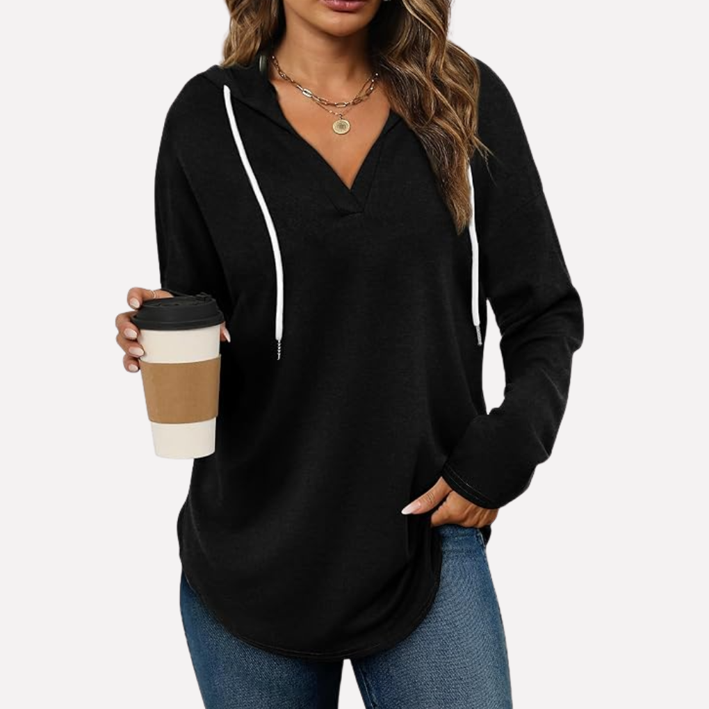 Sudadera de Manga Larga con Cuello Redondo para Mujeres