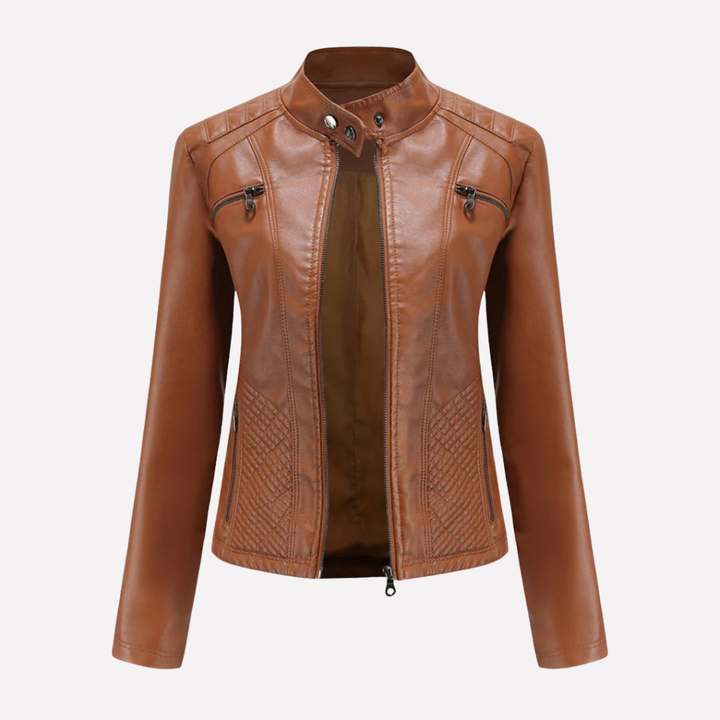 Chaqueta de Cuero Estilosa para Mujeres
