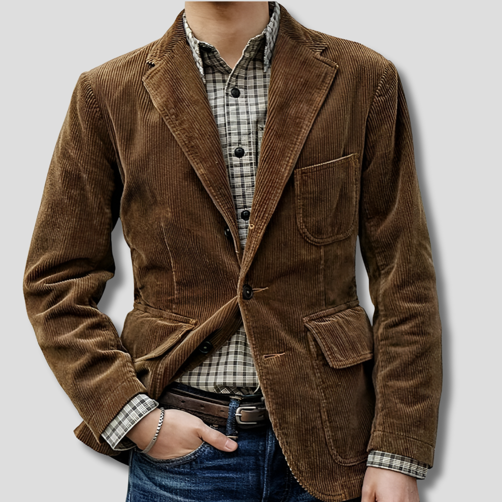 Conjunto de Blazer y Chaleco Vintage Estiloso