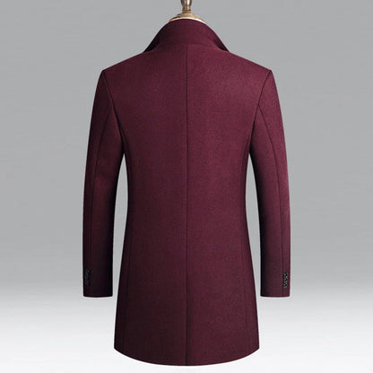 Abrigo clásico de lana elegante para hombre