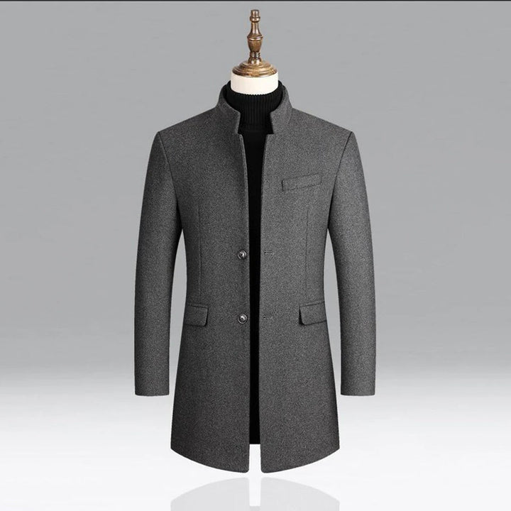 Abrigo Clásico Elegante de Lana para Hombre Capa Formal Timeless