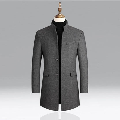 Abrigo clásico de lana elegante para hombre