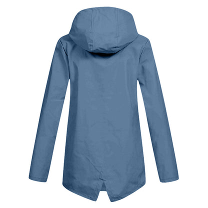 Chaqueta impermeable de longitud media para mujer