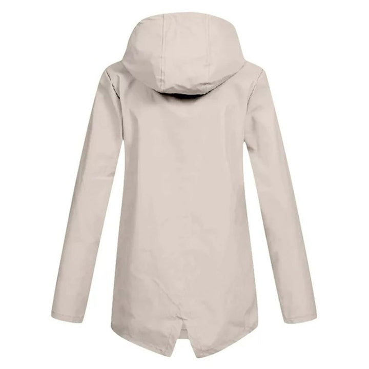 Chaqueta impermeable de longitud media para mujer