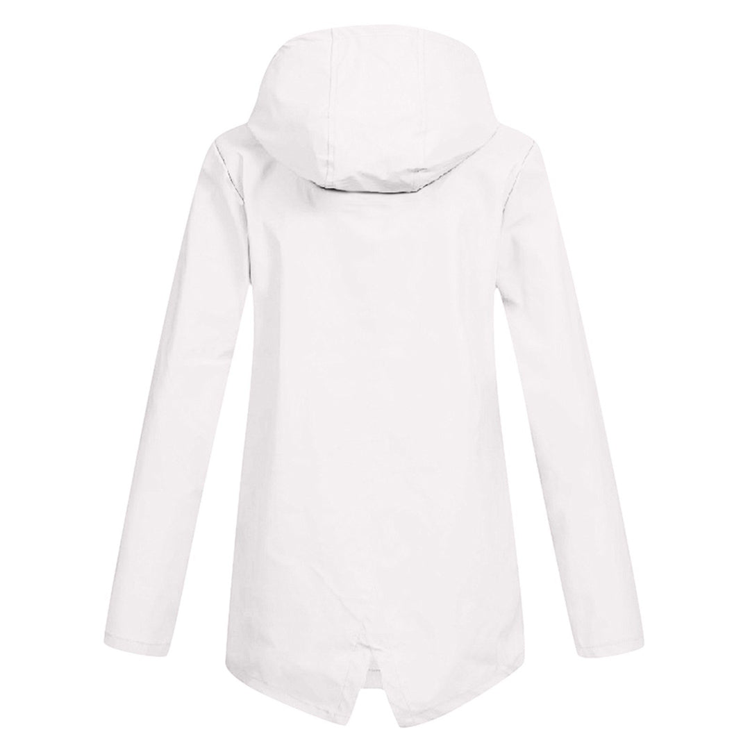 Chaqueta impermeable de longitud media para mujer