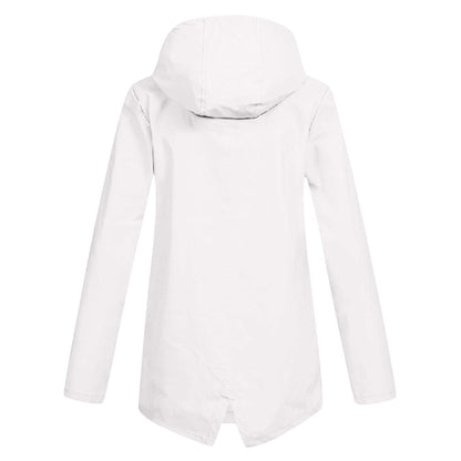 Chaqueta impermeable de longitud media para mujer