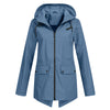 Chaqueta impermeable de longitud media para mujer