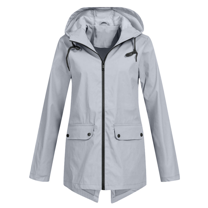 Chaqueta impermeable de longitud media para mujer
