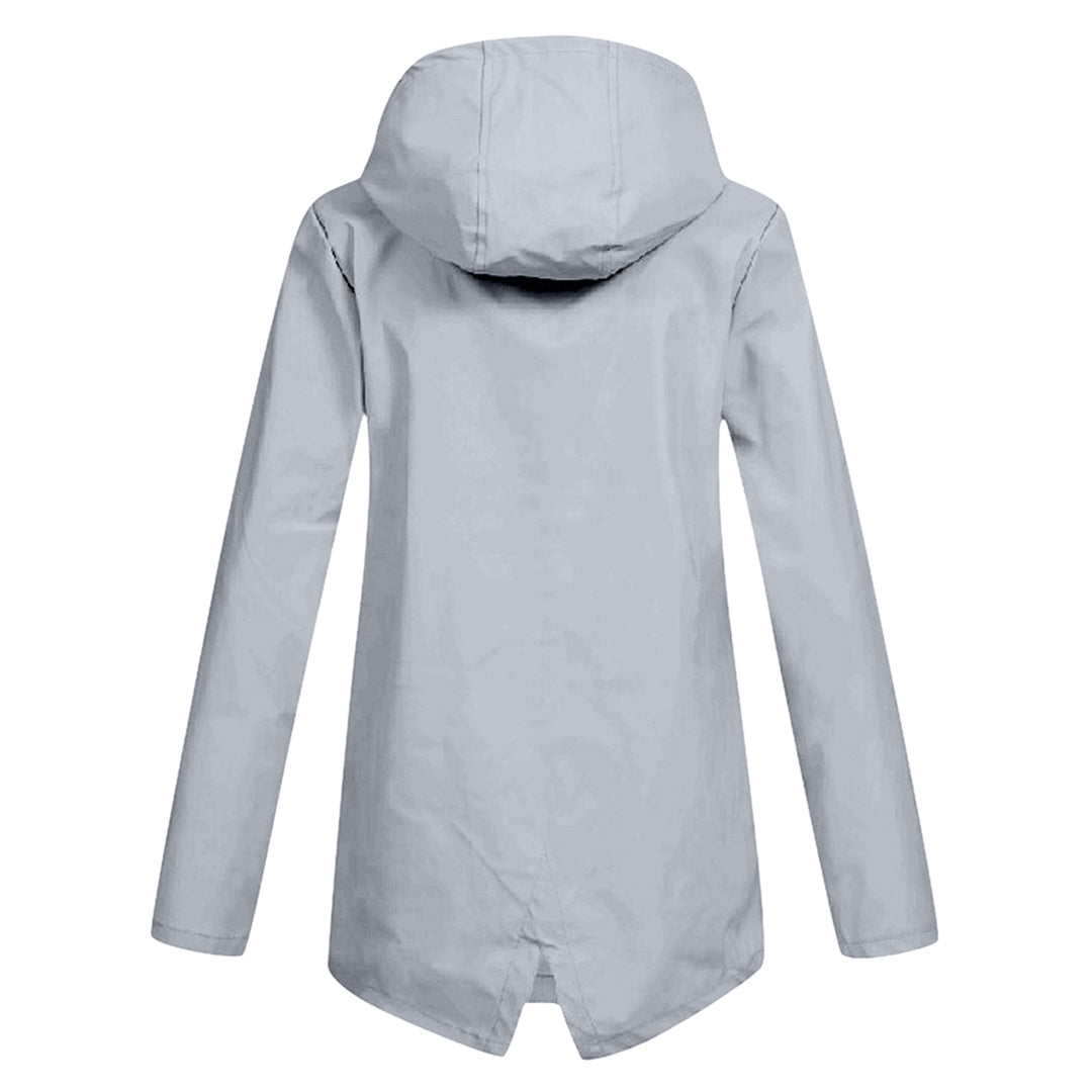 Chaqueta impermeable de longitud media para mujer