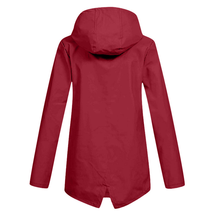 Chaqueta impermeable de longitud media para mujer