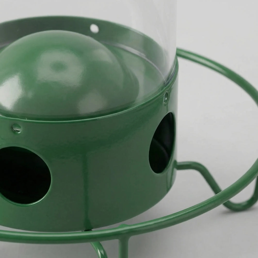 Feedrix - Comedero para pájaros colgante de tubo con aro para percha