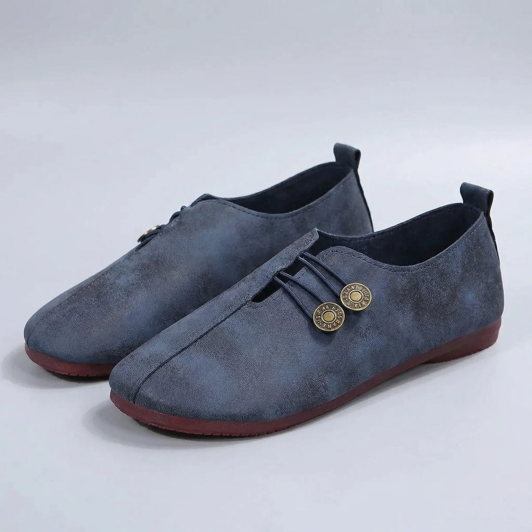 Flatrelle - Mocasín plano de punta redonda sin cordones