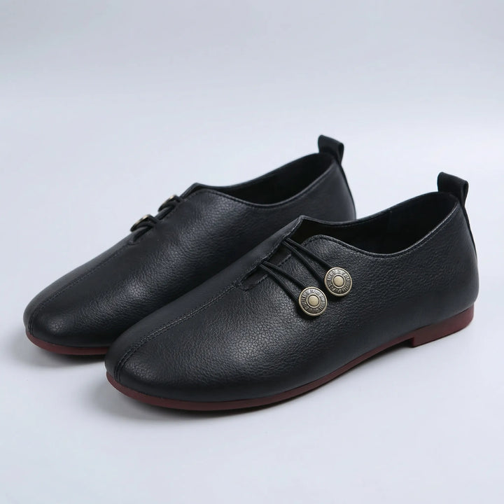 Flatrelle - Mocasín plano de punta redonda sin cordones