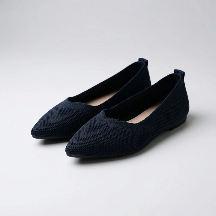 Flettora - Zapatos planos sin cordones con punta afilada