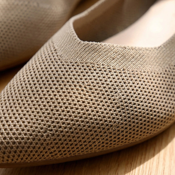 Flettora - Zapatos planos sin cordones con punta afilada
