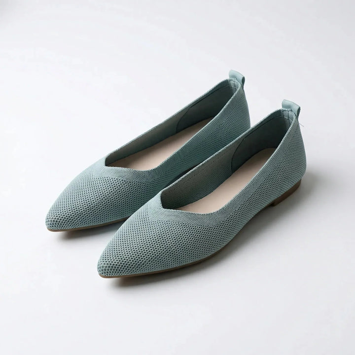 Flettora - Zapatos planos sin cordones con punta afilada