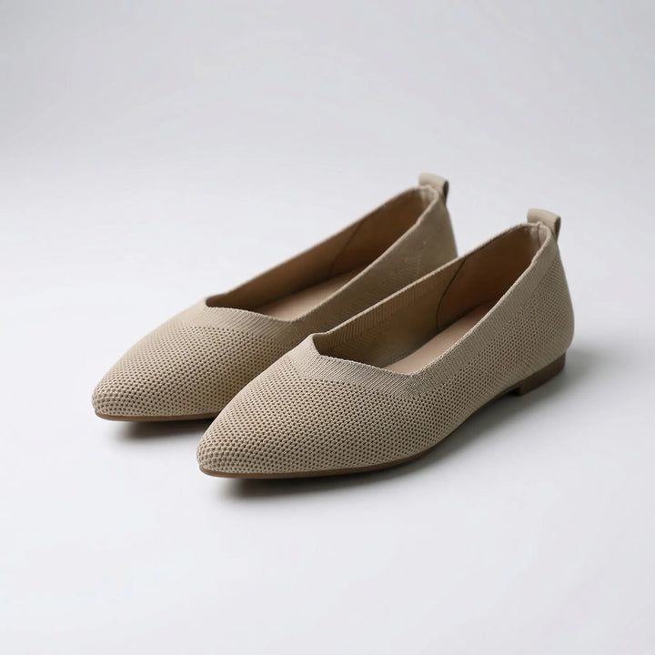Flettora - Zapatos planos sin cordones con punta afilada