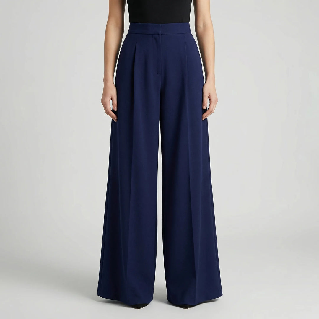 Flowana - Pantalones de talle alto, acampanados y de pierna ancha