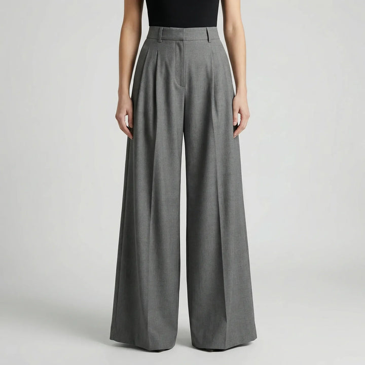 Flowana - Pantalones de talle alto, acampanados y de pierna ancha