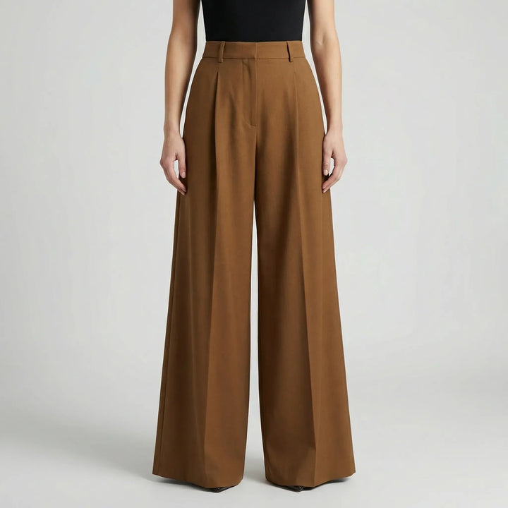Flowana - Pantalones de talle alto, acampanados y de pierna ancha