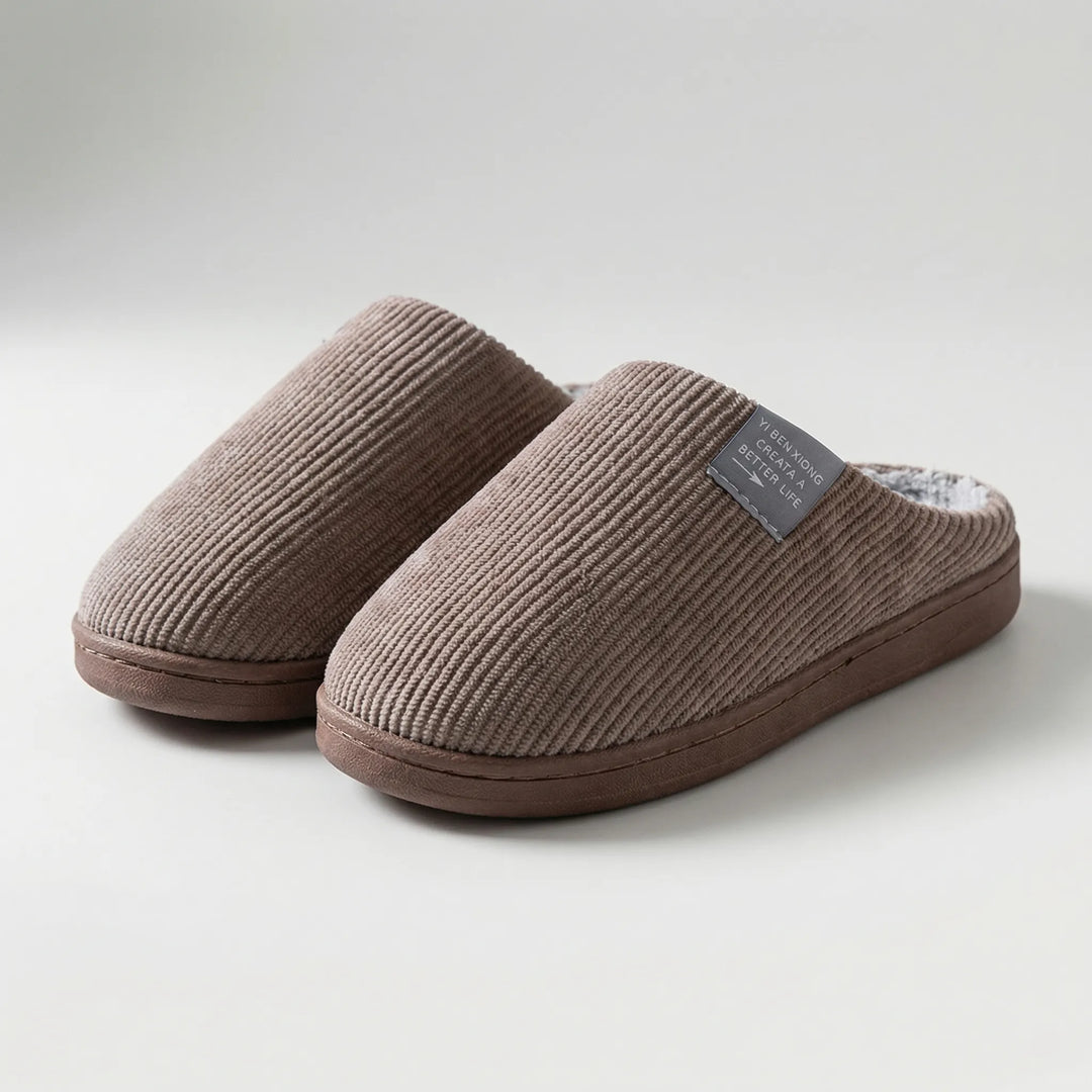 Fluforo - Pantuflas de interior sin cordones con forro de felpa