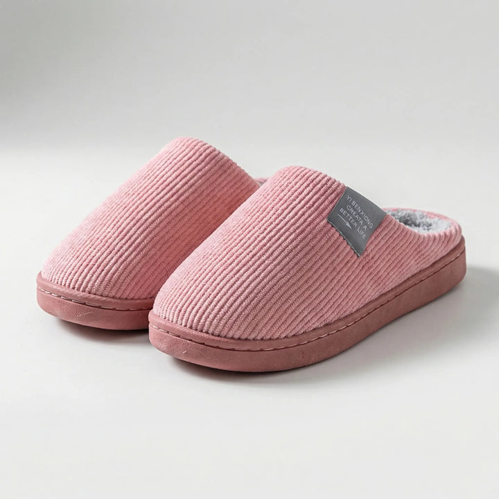 Fluforo - Pantuflas de interior sin cordones con forro de felpa