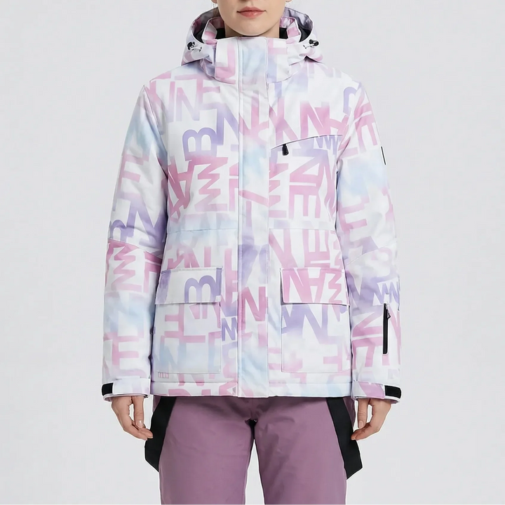 Flurrex - Conjunto de dos piezas de chaqueta y pantalón de esquí con capucha