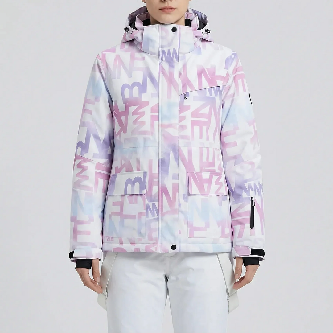 Flurrex - Conjunto de dos piezas de chaqueta y pantalón de esquí con capucha