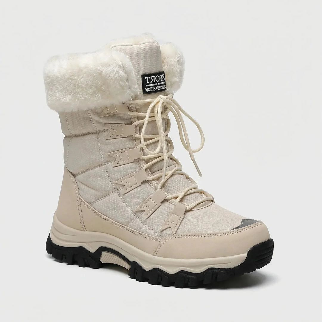 Frosteva - Botas de nieve de media caña con cordones