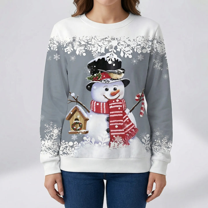 Sudadera con estampado de muñeco de nieve navideño de Frostivelle