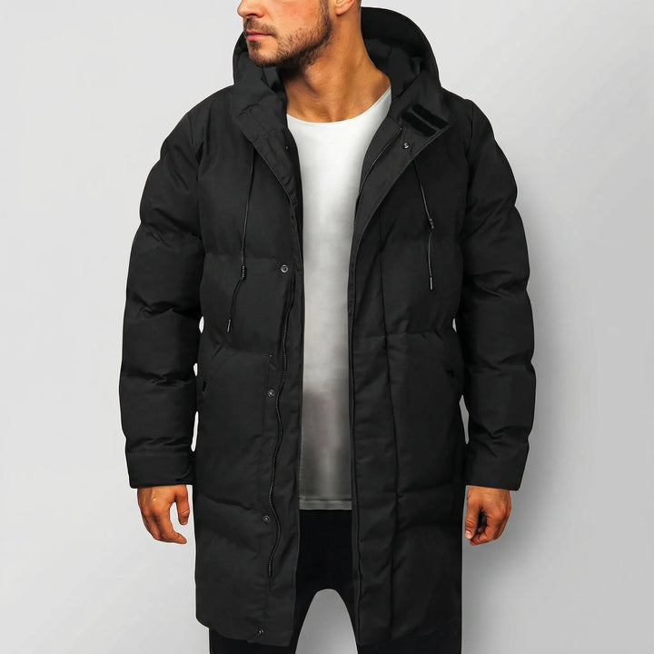 Frostlen - Parka con capucha de largo hasta la cadera
