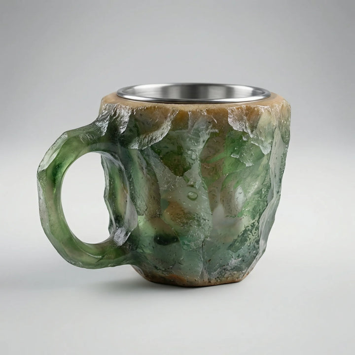 Gemlux - Taza de café con diseño de gema facetada