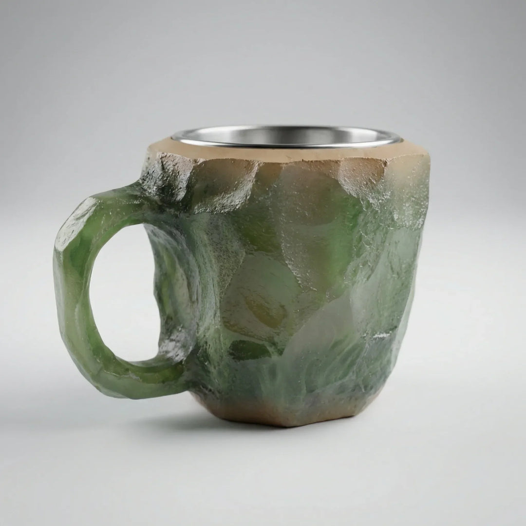 Gemlux - Taza de café con diseño de gema facetada