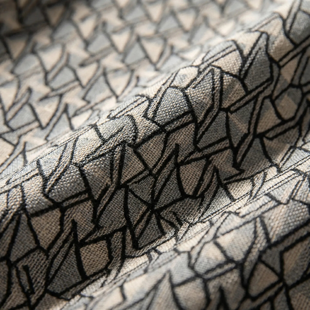 Geovara - Pantalones estampados de talle alto y pierna ancha