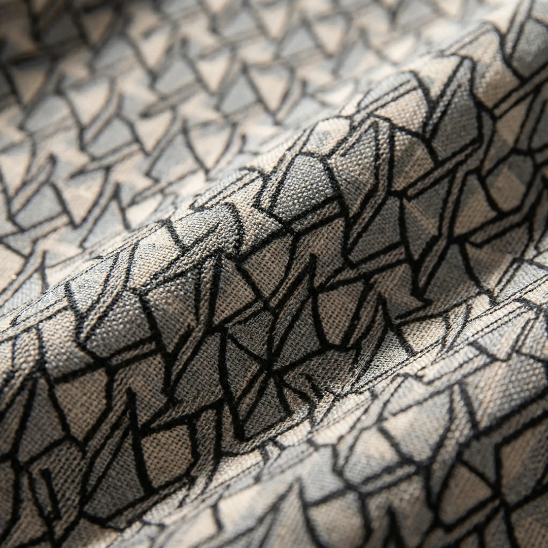 Geovara - Pantalones estampados de talle alto y pierna ancha