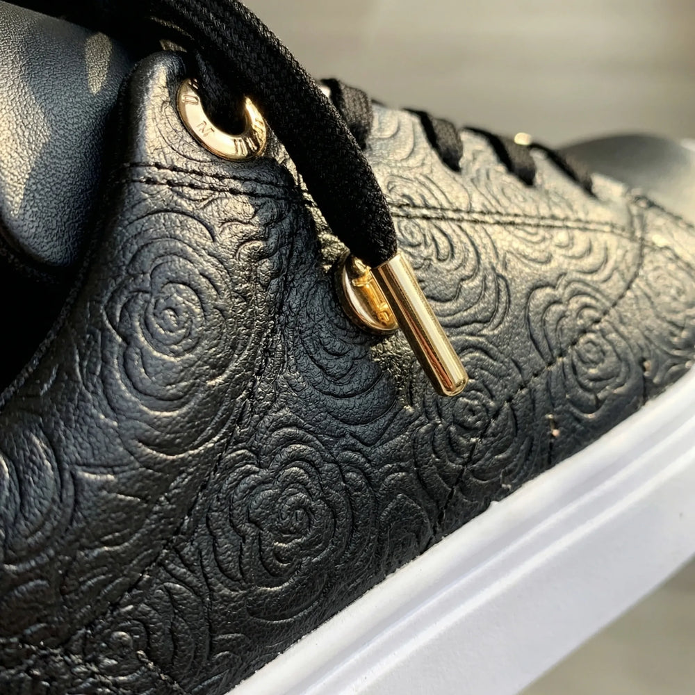 Glemsol - Zapatilla con cordones y plataforma grabada