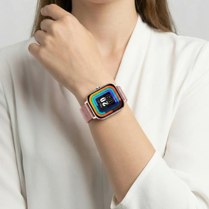 Glyntra - Reloj inteligente ultradelgado con pantalla táctil para mujer
