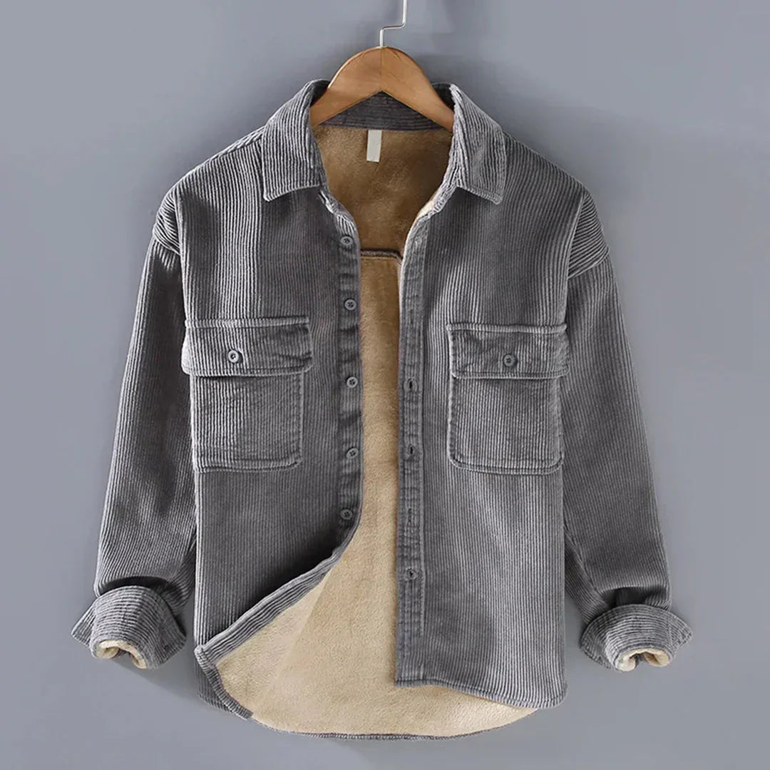 Camisa de pana: camisa de hombre cálida, vintage y casual