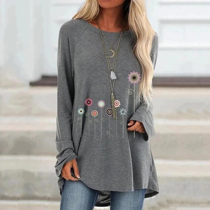 Sudadera con Bordado Floral 3D Textura Suave para Mujeres