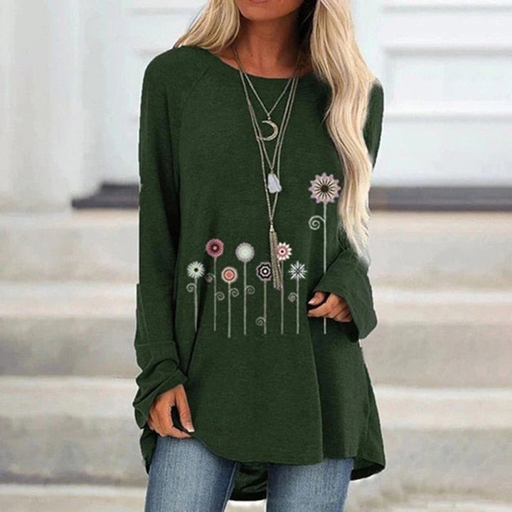 Sudadera con Bordado Floral 3D Textura Suave para Mujeres