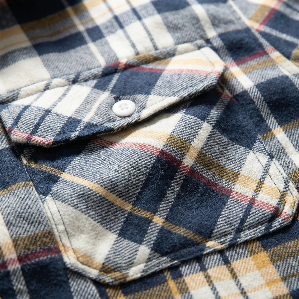 Gridloch - Chaqueta camisera a cuadros con capucha para hombre