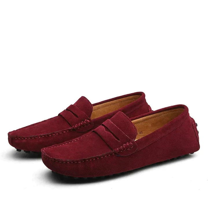 Mocasines de ante de estilo italiano para hombre