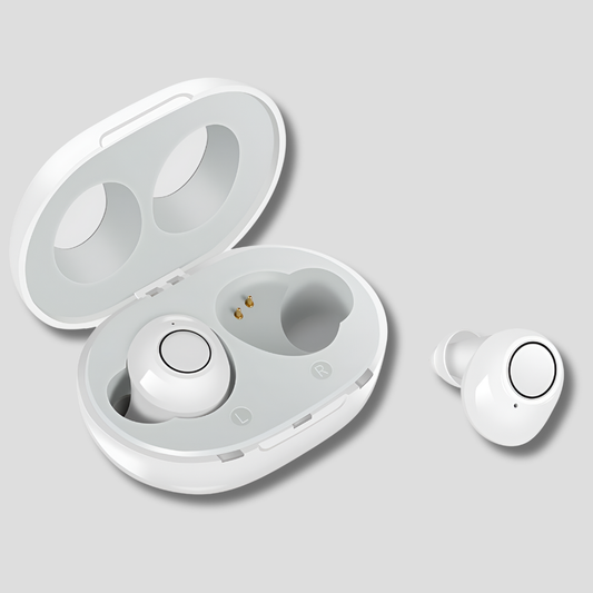 Audífonos compactos recargables con modos de sonido ajustables