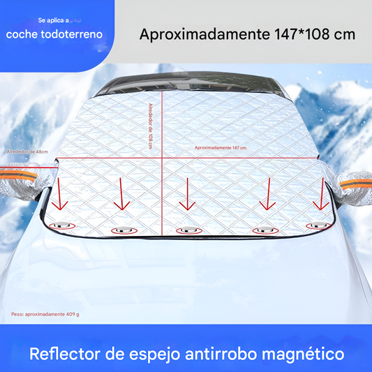 Lona magnética anticongelante: lámina protectora para parabrisas