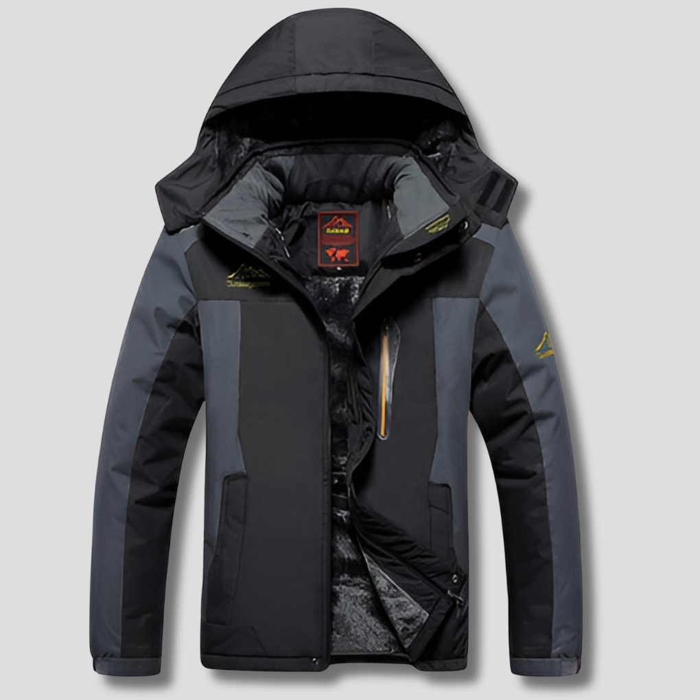 Chaqueta de invierno para hombre: estilo informal moderno con acabado impermeable.
