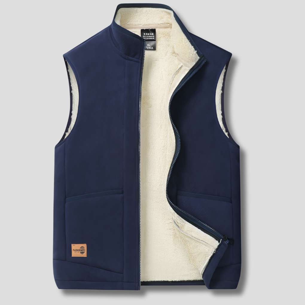 Chaleco de invierno forrado para hombre
