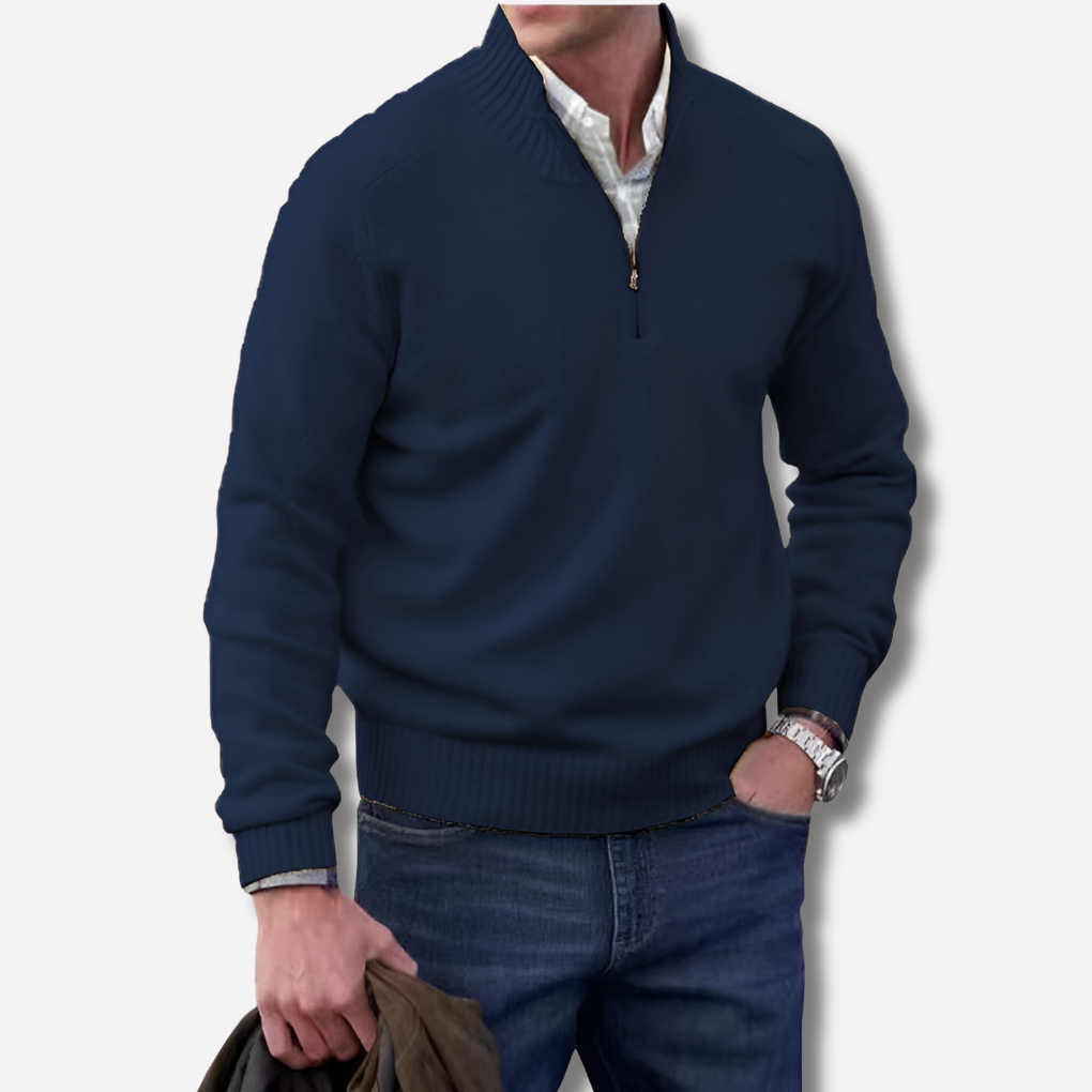 Suéter de media cremallera para hombre