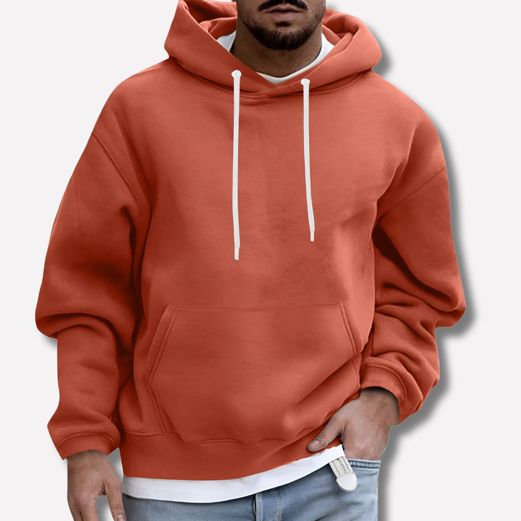 Sudadera con capucha y bolsillos para hombre